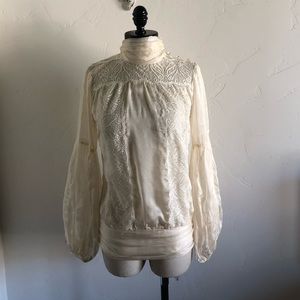 Bebe Romantic Sheer Blouse